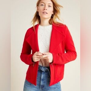 Anthropologie Red Blazer